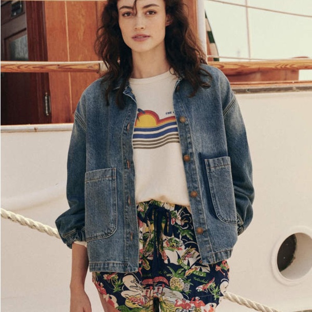 THE GREAT - Road House Wash The Blouson Sleeve Chore Jacket